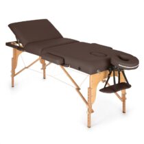 MT 500, hnedý, masážny stôl, 210 cm, 200 kg, sklápací, jemný povrch, taška KLARFIT