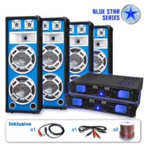 PA set Bassveteran Quadro 4 x reproduktor + 2 x zosilňovač Electronic-Star