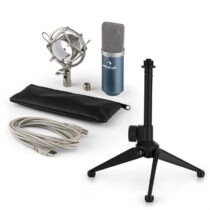 MIC-900BL V1, USB mikrofónová sada, modrý kondenzátorový mikrofón + stolný statív Auna