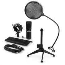 MIC-900B V2, USB mikrofónová sada, kondenzátorový mikrofón + pop-filter + stolný statív Auna