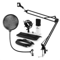 MIC-900WH, USB mikrofónová sada V4, biela, kondenzátorový mikrofón, pop filter, mikrofónové rameno A...