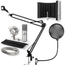 MIC-900S, USB mikrofónová sada V5, strieborná, kondenzátorový mikrofón, pop filter, akustická clona,...