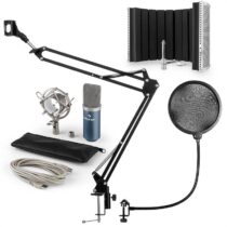 MIC-900BL USB mikrofónová sada V5 kondenzátorový mikrofón, pop filter, mikrofónový absorbčný panel, ...