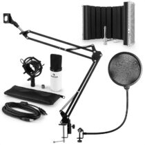 MIC-900WH USB mikrofónová sada V5 kondenzátorový mikrofón, pop filter, mikrofónový absorbčný panel, ...