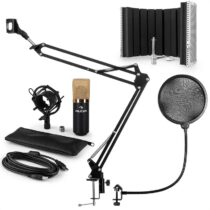 MIC-900BG V5, zlatá, mikrofónová sada, kondenzátorový mikrofón, pop-filter, resorpčný panel, rameno ...