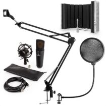 MIC-920B, USB mikrofónová sada V5, čierna, kondenzátorový mikrofón, mikrofónové rameno, pop filter, ...