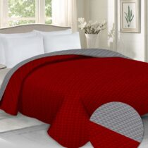 Domarex Prehoz na posteľ Laurin červená/sivá, 220 x 240 cm