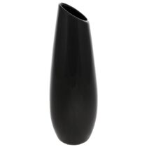Keramická váza Oval, 12 x 36 x 12 cm, čierna