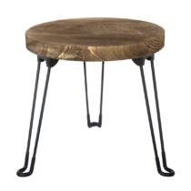 Odkladací stolík Paulownia svetlé drevo, pr. 35 cm