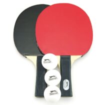 Sada stolní tenis/ping pong dřevěná 24cm s míčky v pouzdře