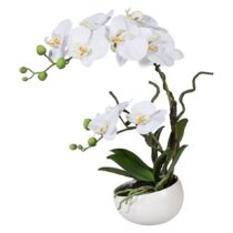 Umelá Orchidea v kvetináči biela, 42 cm 115812-40