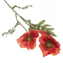 Umelá kvetina Vlčí mak, 65 cm, červená
