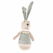 Veľkonočný textilný zajac, sivá, 27 x 10 cm